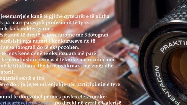 I.N.Galeria e Arteve Pamore Tetovë shpall konkurs për ekspozitë me fotografi artistike